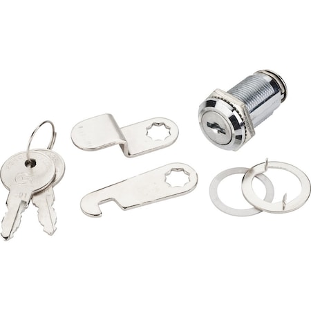 Hardware Resources 1-1/2" Length Chrome Cam Lock - Keyed Alike 78739CH